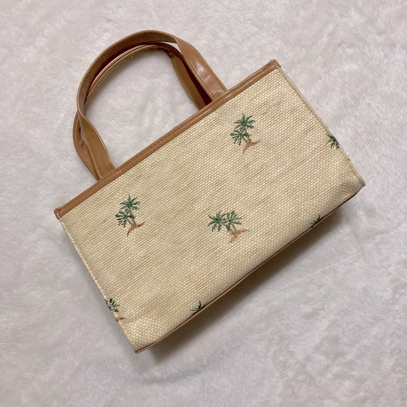 sunny hawaii Handbags - Vintage Sunny Hawaii Straw Palm Tree Handbag | Small
